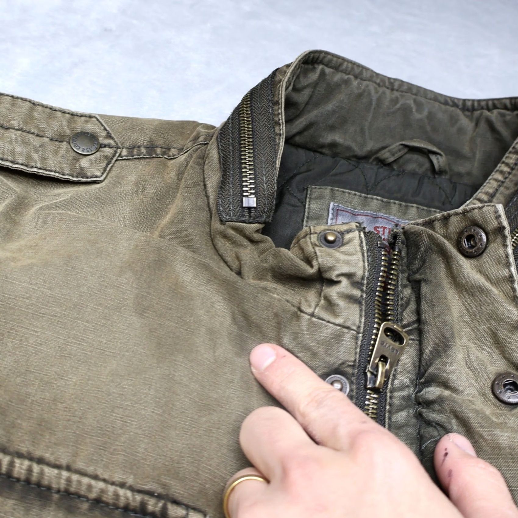 Levi's Levis Jacket Mens Medium Brown Washed Canvas Full Zip Rugged Military Field Size US M / EU 48-50 / 2 - 5 Thumbnail