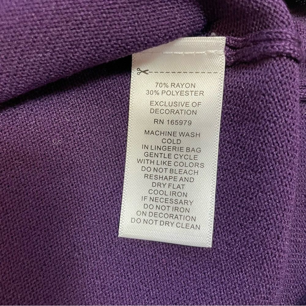 Other NWT New Cable & Gauge Aubergine Cut Out Long Sleeve Embelli Size M / US 6-8 / IT 42-44 - 7 Thumbnail