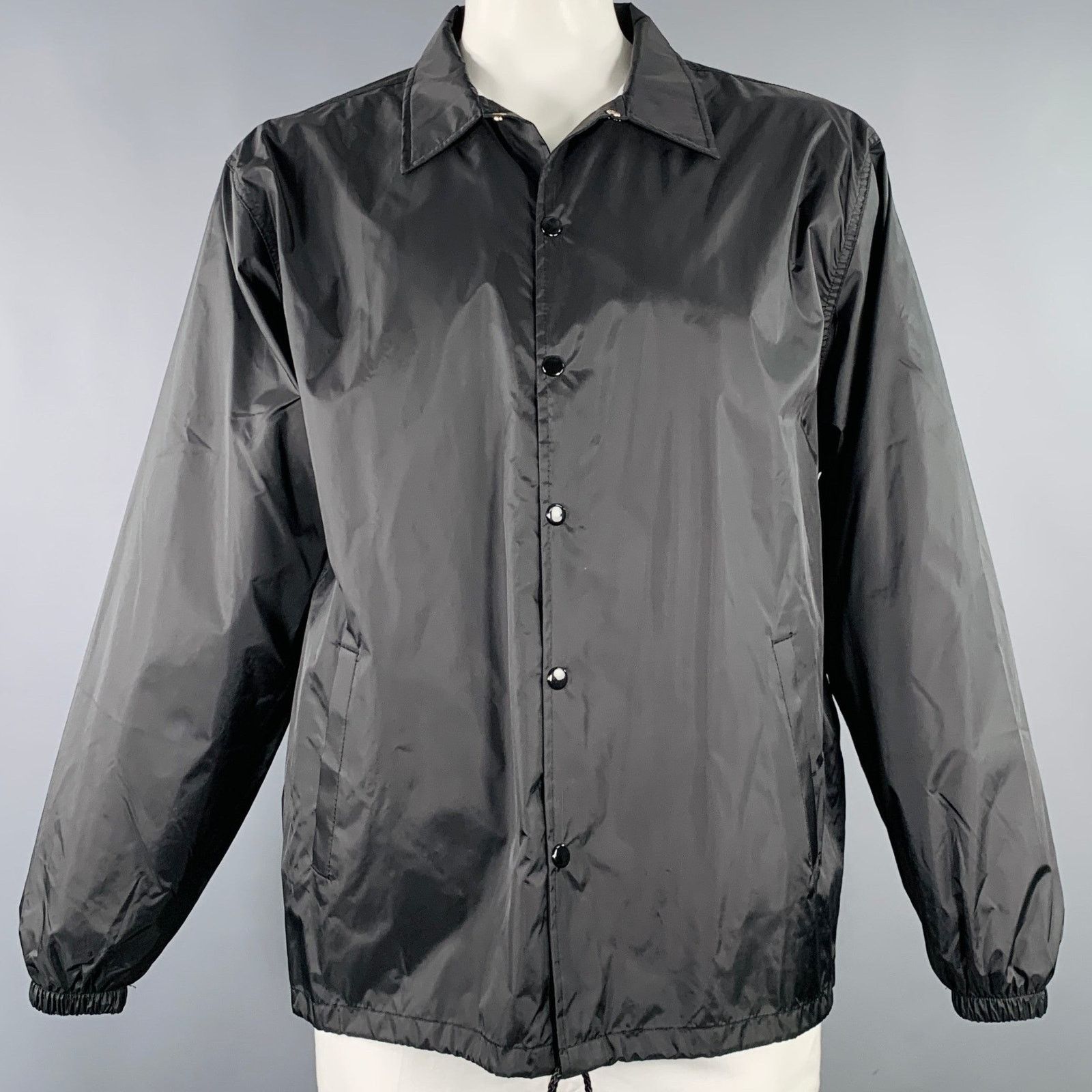 Comme des Garcons COMME des GARCONS 2022 Size XL Black Logo Windbreaker Jacket Size US XL / EU 56 / 4 - 1 Thumbnail