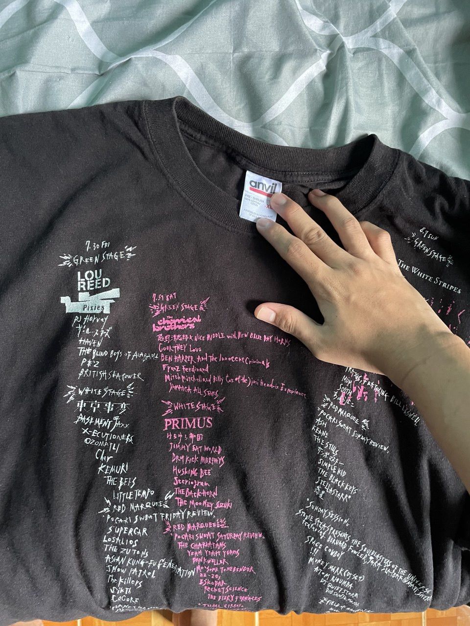 Anvil Vintage '04 Fuji Rock Festival Lou Reed Libertines Jet Size US XL / EU 56 / 4 - 8 Thumbnail
