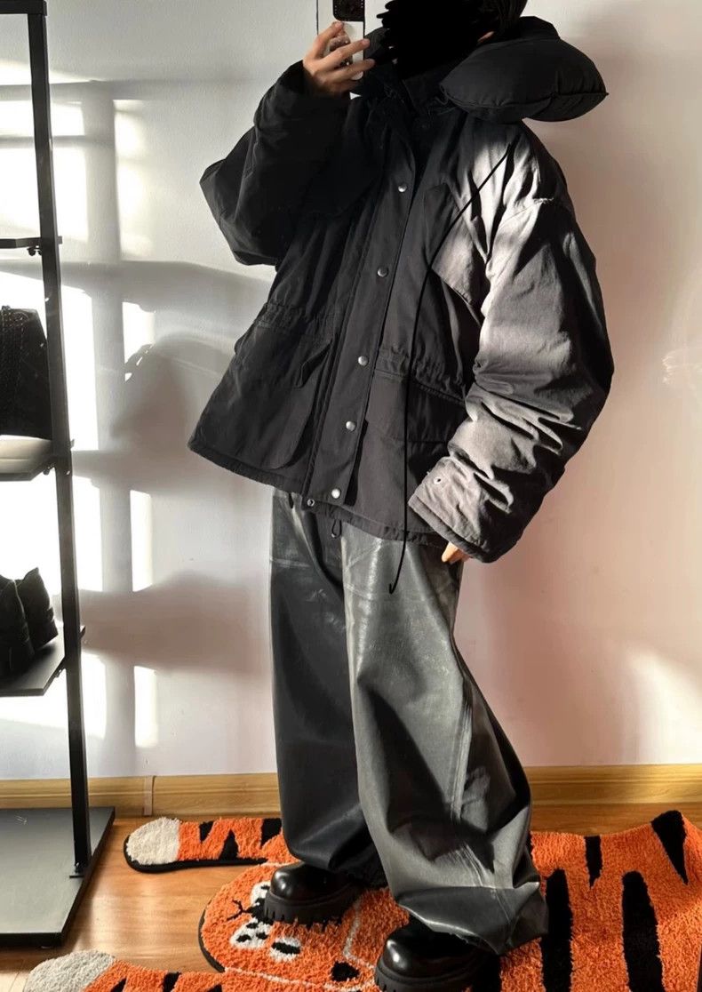 Balenciaga Balenciaga size 4 Black Pillow Drawstring Cotton Jacket Size US M / EU 48-50 / 2 - 2 Thumbnail