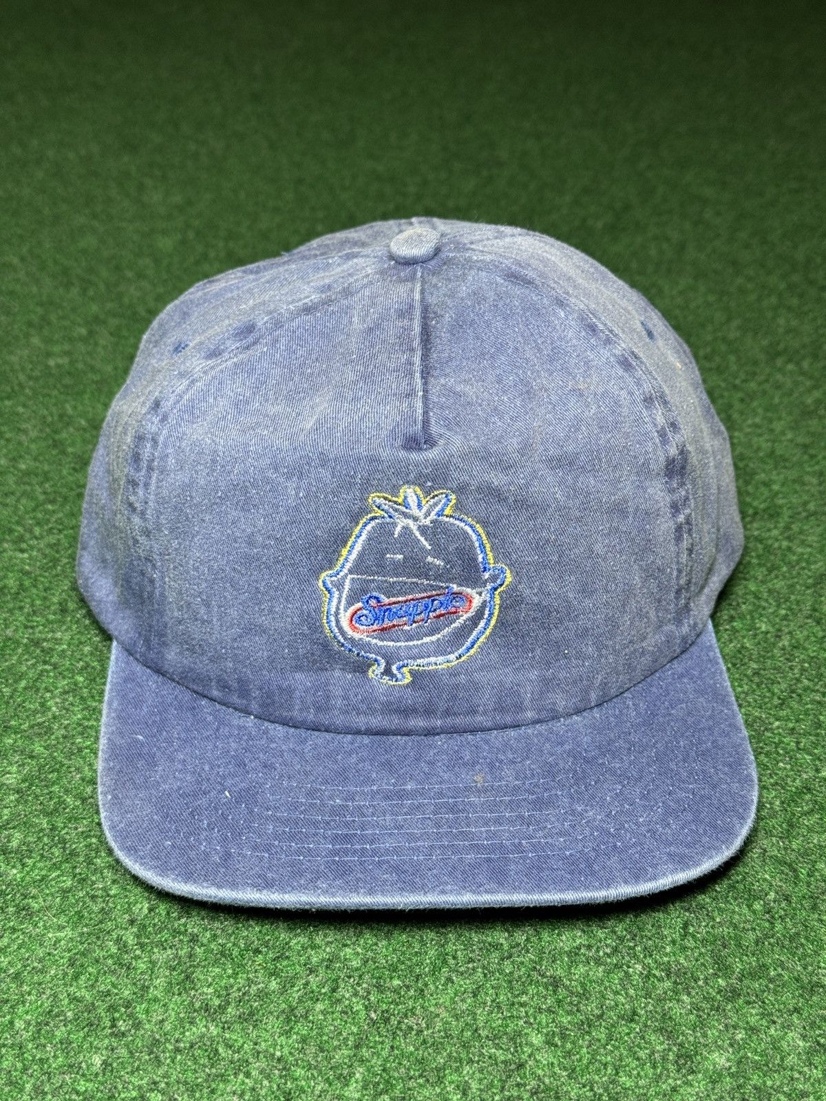 Vintage Vintage Snapple 80s 90s Sopranos Juice Blue Snapback Hat Size ONE SIZE - 1 Thumbnail