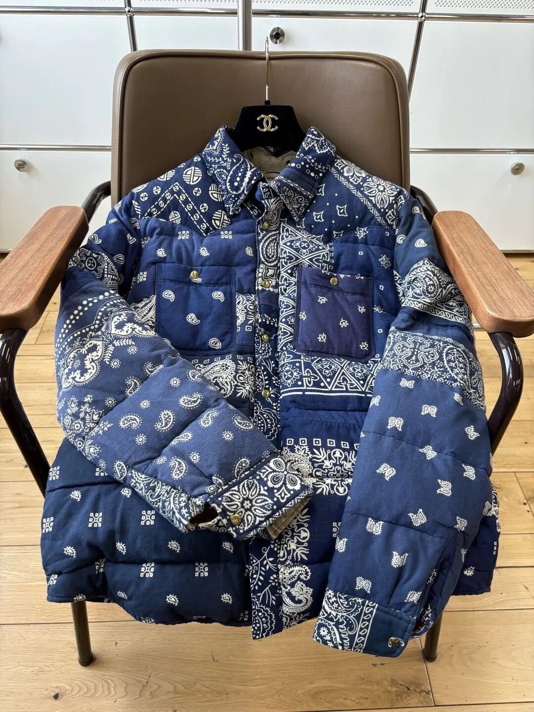 Visvim Visvim Kerchief Down Jacket Bandana Blue Size US M / EU 48-50 / 2 - 4 Thumbnail