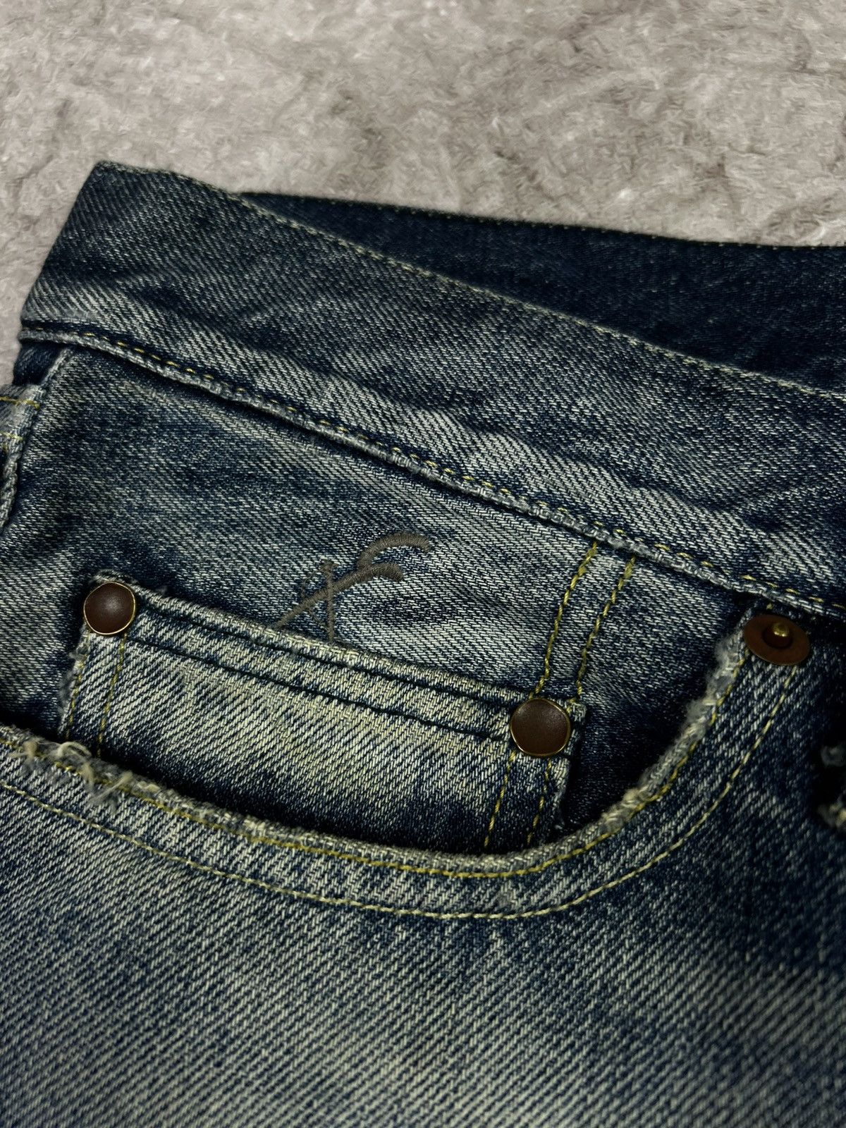 Energie × Pharrell × Sixty ENRARE >* Energie x Pharrel William Stone Wash Denim Jeans Size US 33 - 9 Thumbnail