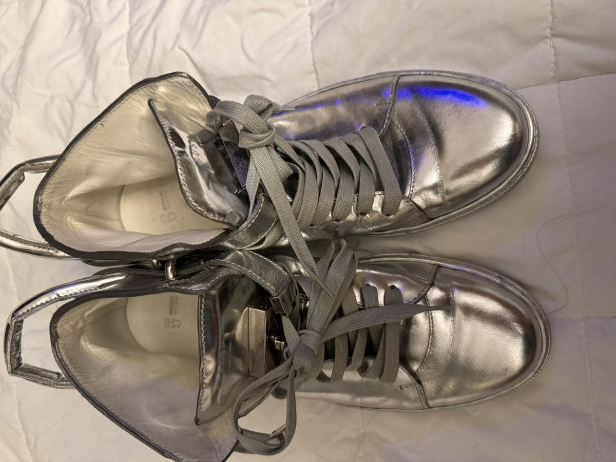 Buscemi BUSCEMI Silver metallic Lock High-Top Sneakers Size 9 US Size US 9 / EU 42 - 4 Thumbnail