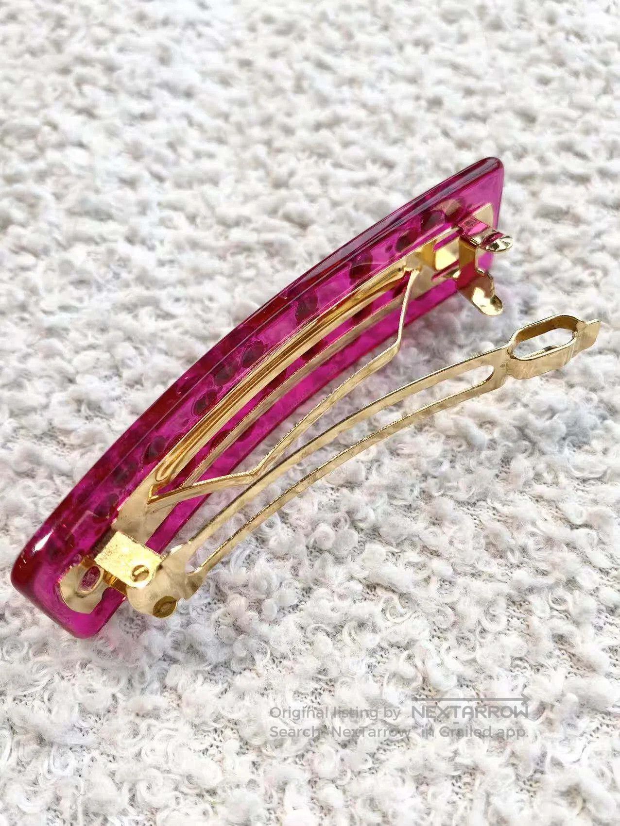 Gucci Guicci Classic rhinestone logo hairpin| Size ONE SIZE - 4 Thumbnail