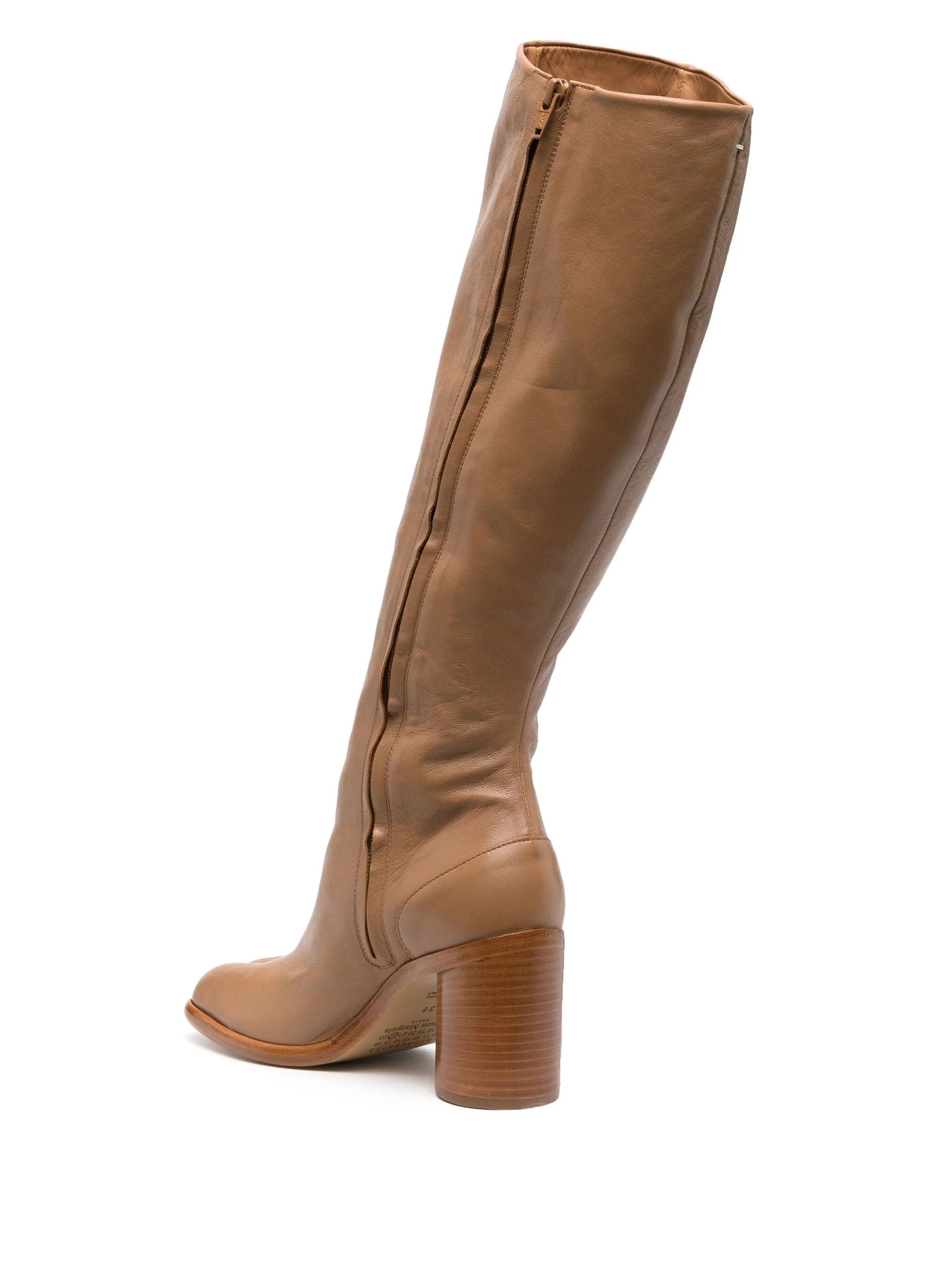 Maison Margiela o1w1db10526 Tabby Knee-High Boots in Brown Size US 9 / IT 39 - 3 Thumbnail