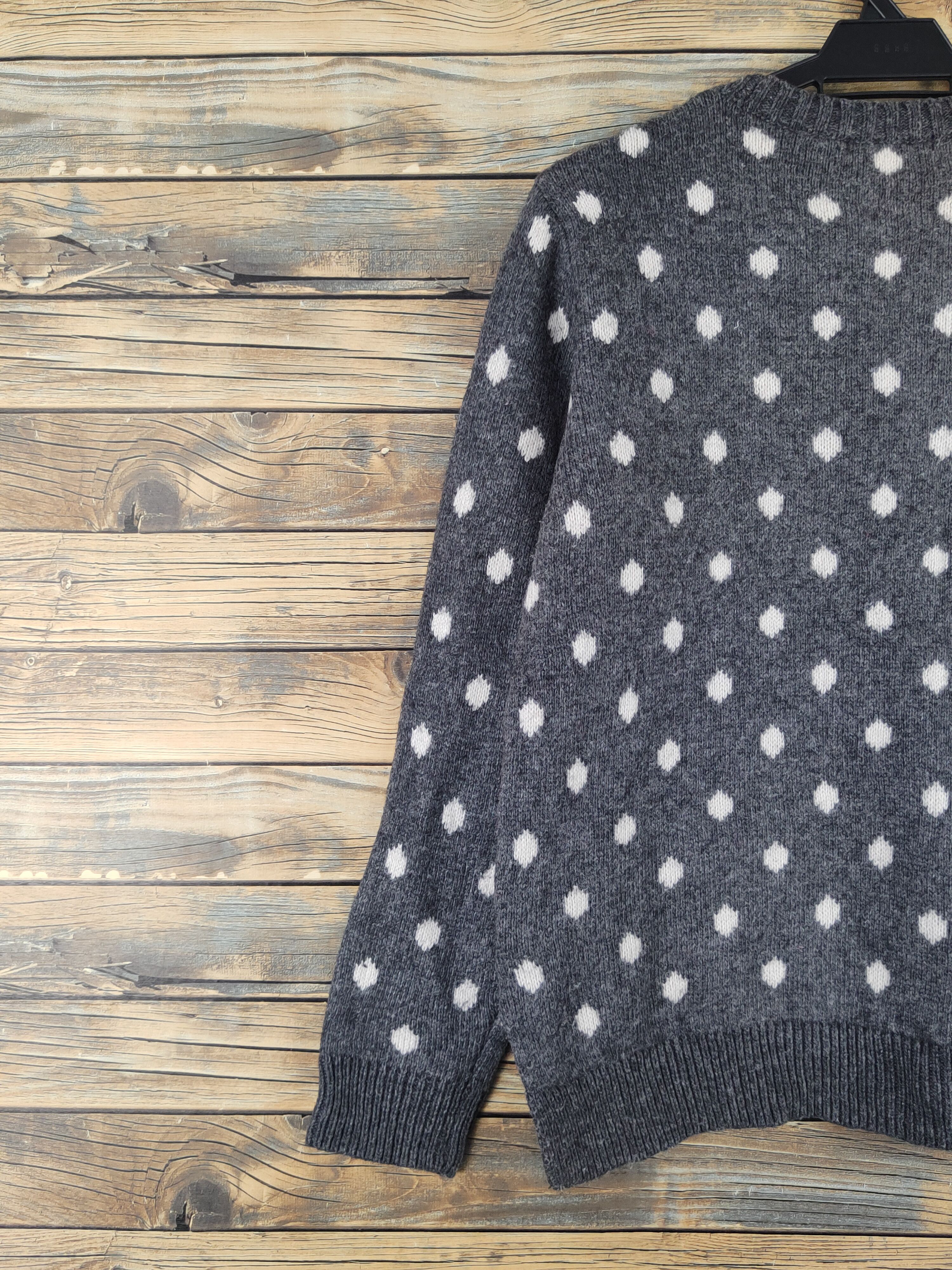 Vintage Uniqlo Dark Gray Polkadot Knitwear Sweatshirts #W2173 Size M / US 6-8 / IT 42-44 - 8 Thumbnail
