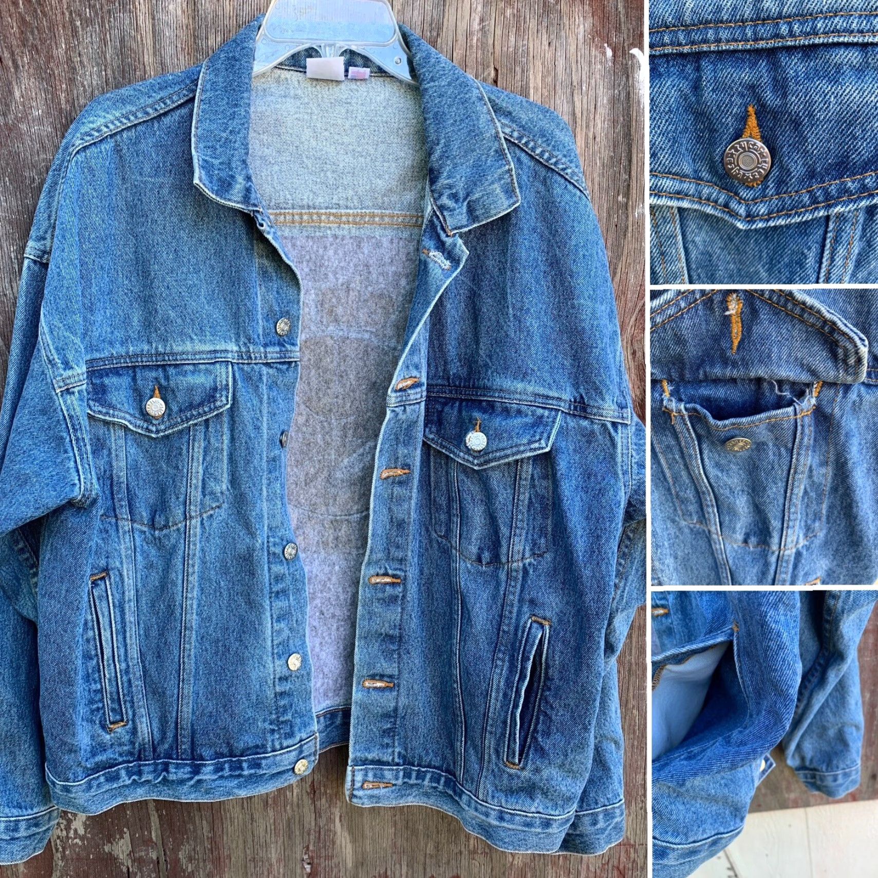 Vintage VINTAGE Golden State Warriors Embossed Denim Jacket Trucker Jean Made In USA Size L Size US 33 - 7 Thumbnail