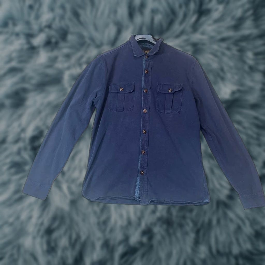 Lucky Brand Lucky Brand Chamois Button-Up Shirt Blue Size M Long Sleeve Collared Button-Down Pockets Mens Size US M / EU 48-50 / 2 - 1 Thumbnail