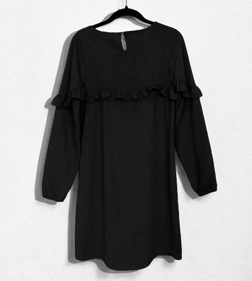 USA Olympics ONLY Women's Black Ruffled Dress - Size 34 Size M / US 6-8 / IT 42-44 - 2 Thumbnail