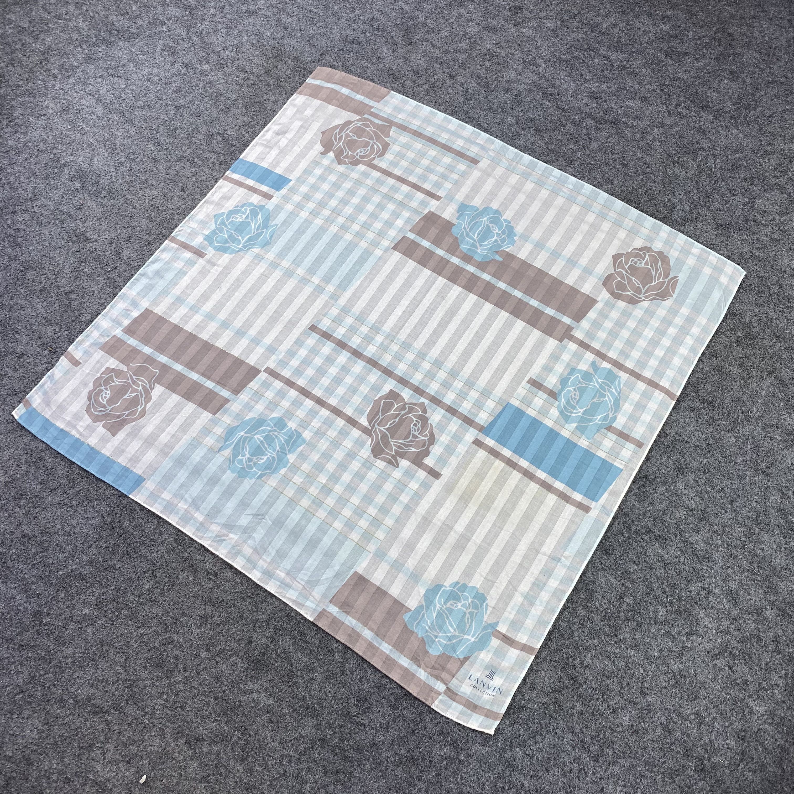 Lanvin × Vintage Lanvin Handkerchief / Bandana / Neckerchief /Headscarf-B1108 Size ONE SIZE - 4 Thumbnail