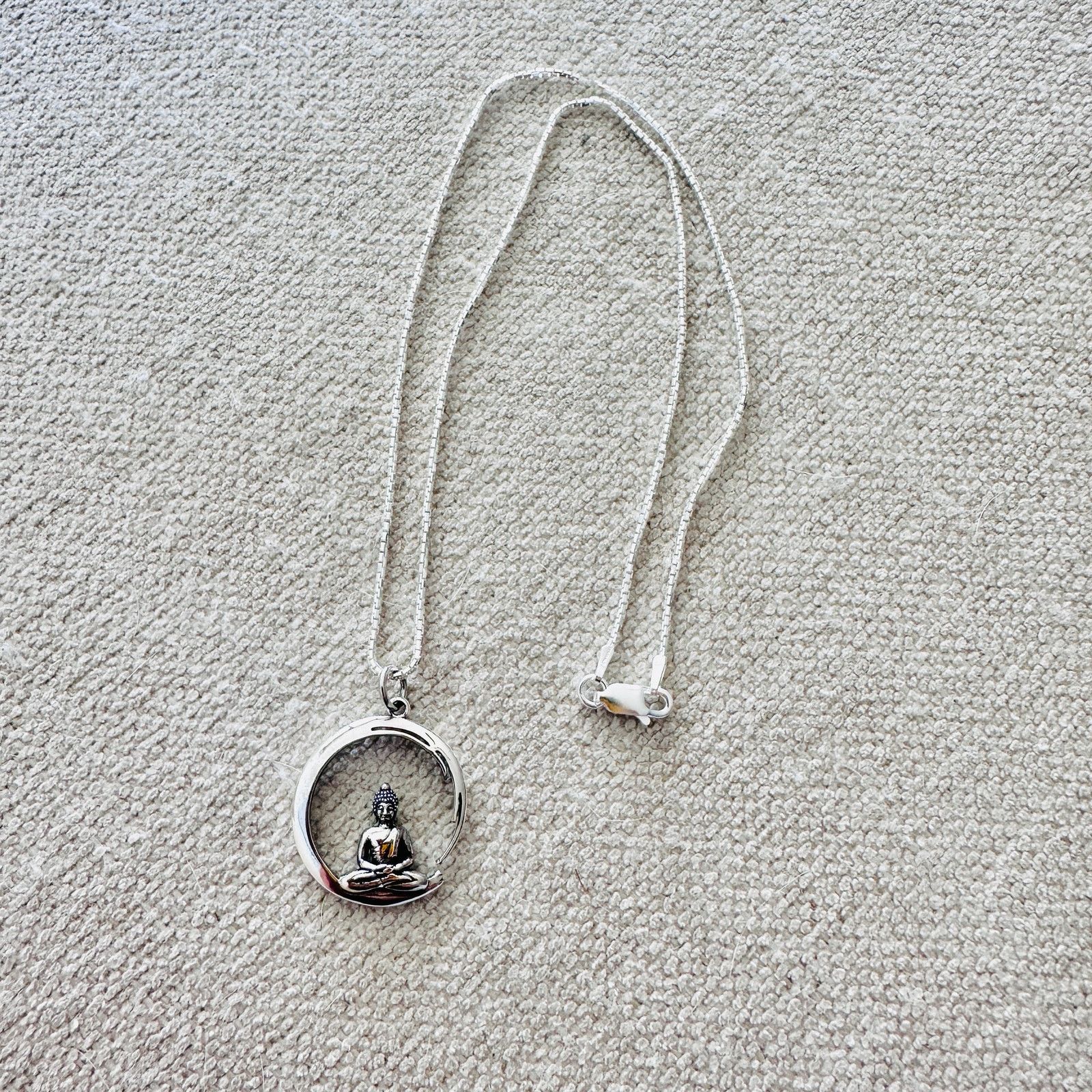 The Unbranded Brand Sterling Silver Buddha Necklace Size ONE SIZE - 4 Thumbnail