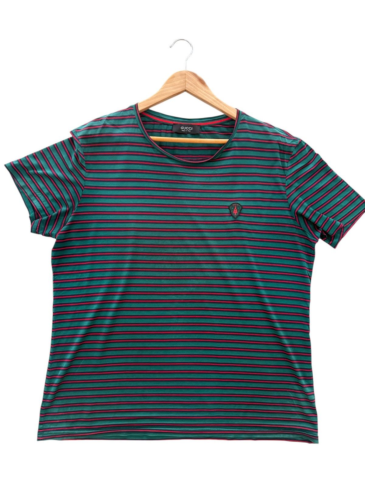 Gucci Gucci monogram logo stripe relaxed T-shirt horizontal Size US L / EU 52-54 / 3 - 1 Thumbnail