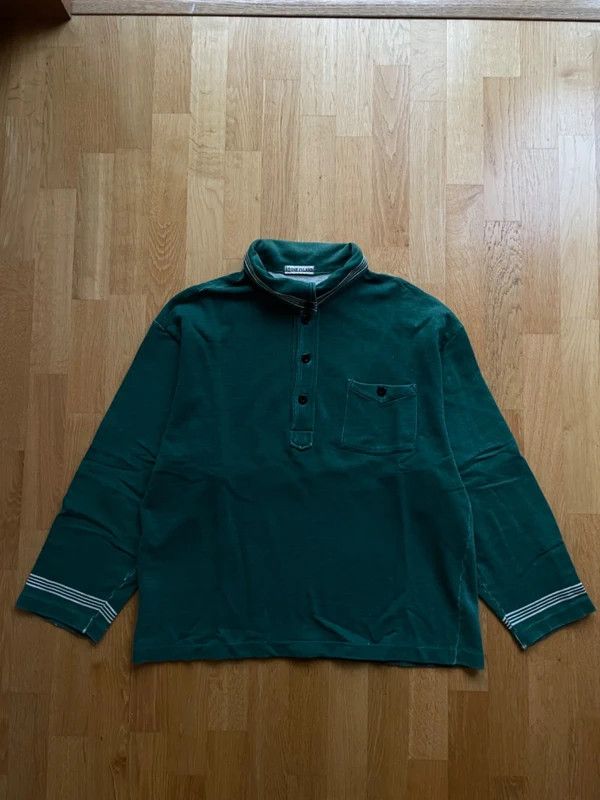Stone Island Vintage 1980's Stone Island Polo Sweatshirt - Medium Size US M / EU 48-50 / 2 - 2 Thumbnail