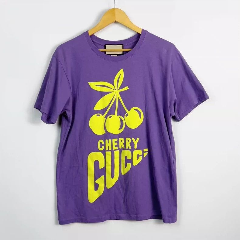 Gucci Gucci Purple cherry logo short sleeves 2502-Nextarrow Size US XS / EU 42 / 0 - 1 Thumbnail