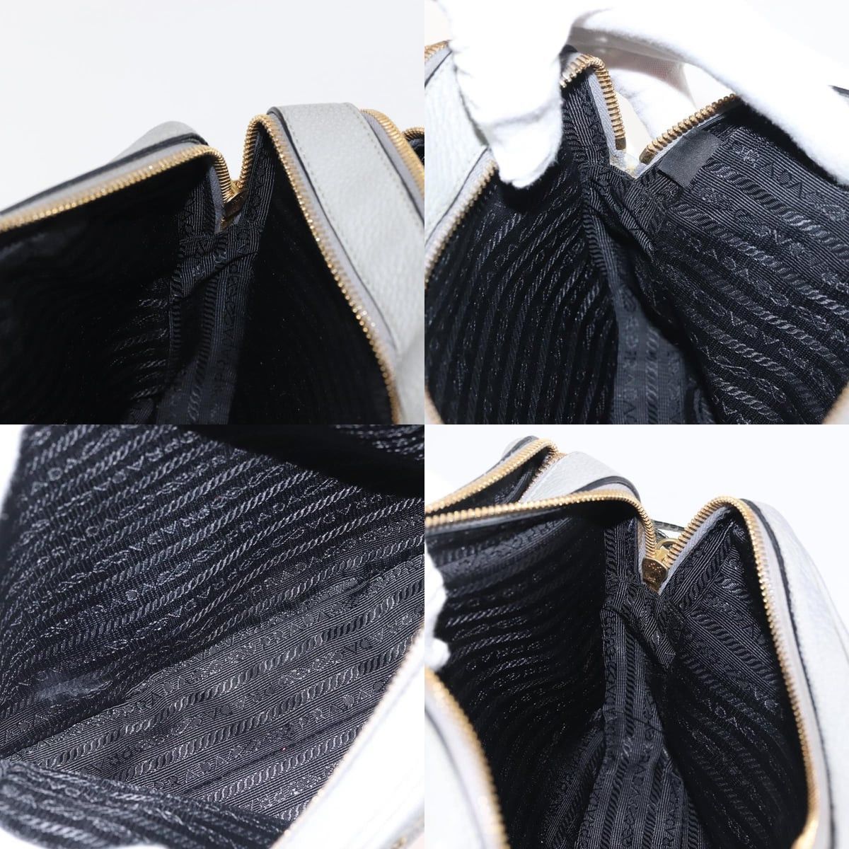 Prada PRADA Shoulder Bag Leather Gray Gold Size ONE SIZE - 12 Thumbnail