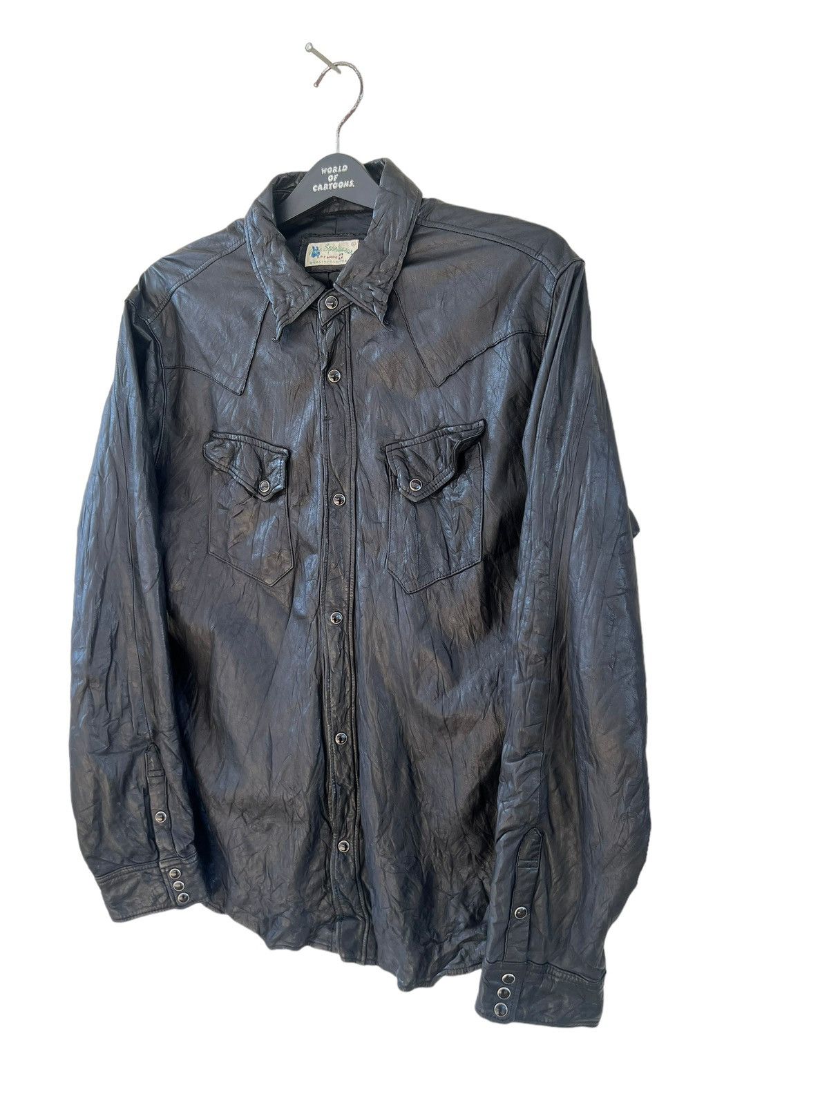 Beams Plus Japan b.P.r Made Fine Sportswear Cow Leather Western Shirt Size US L / EU 52-54 / 3 - 10 Thumbnail