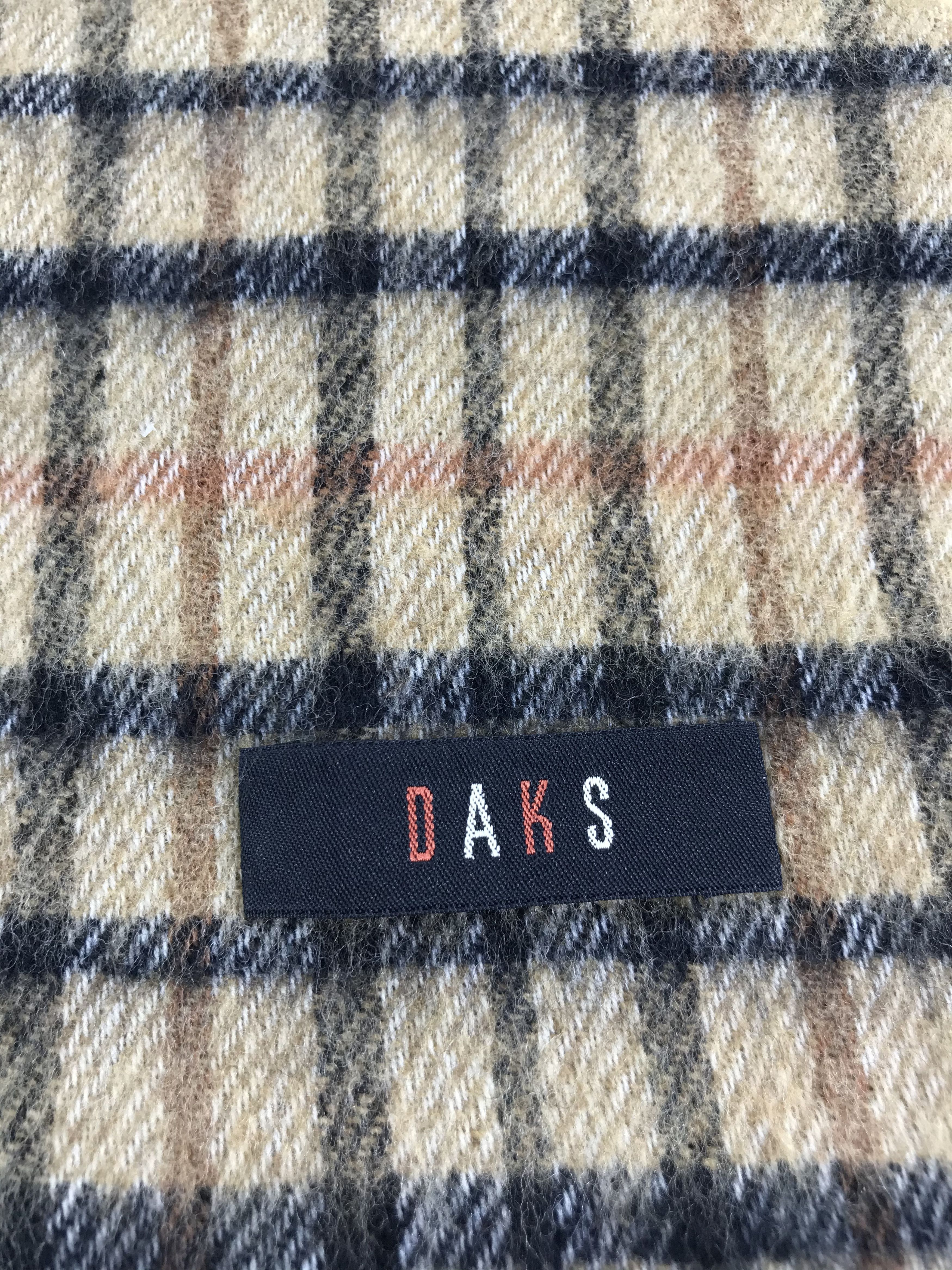 DAKS DAKS London Gingham Wool Scarf Muffler V127 Size ONE SIZE - 4 Thumbnail