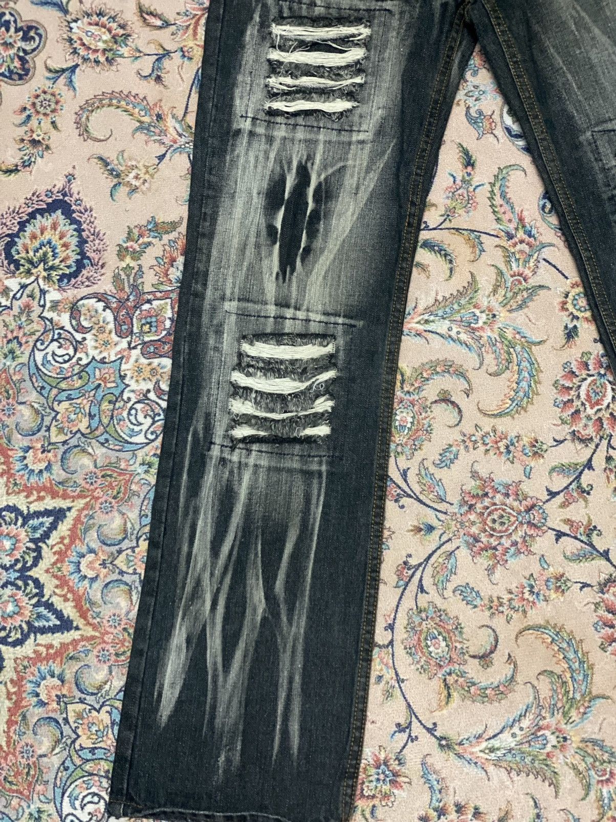 If Six Was Nine × JNCO Astom Denim Skull Lighting crazy design🚀 Size US 31 - 3 Thumbnail