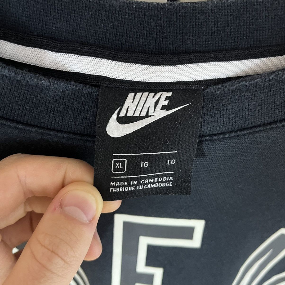 Nike Nike Air Big Central Logo Blue Sweatshirt Streetwear Swoosh Size US XL / EU 56 / 4 - 3 Thumbnail