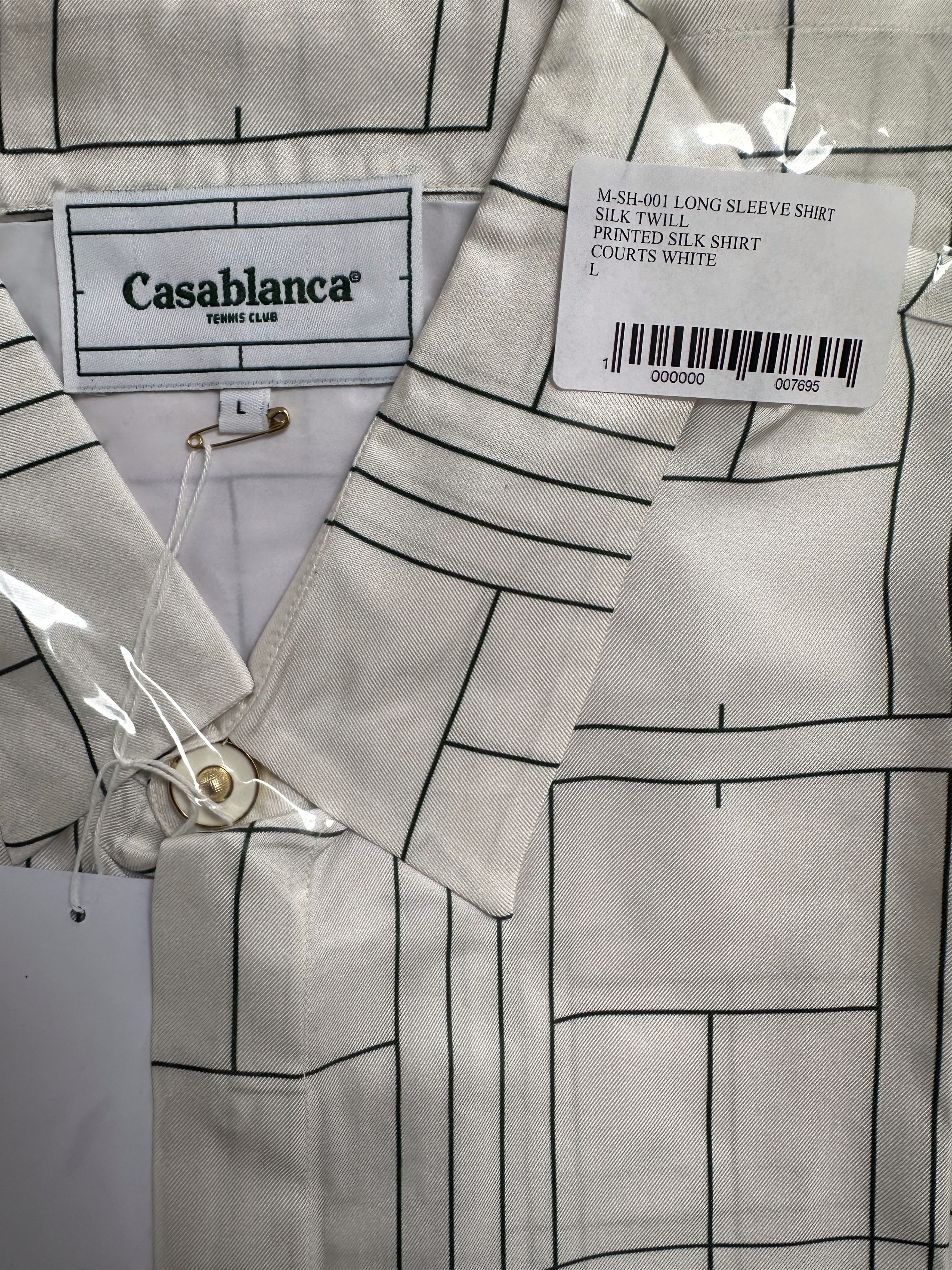 Casablanca Debut Runway (2019 Archive) Courts Silk Shirt Size US L / EU 52-54 / 3 - 6 Thumbnail