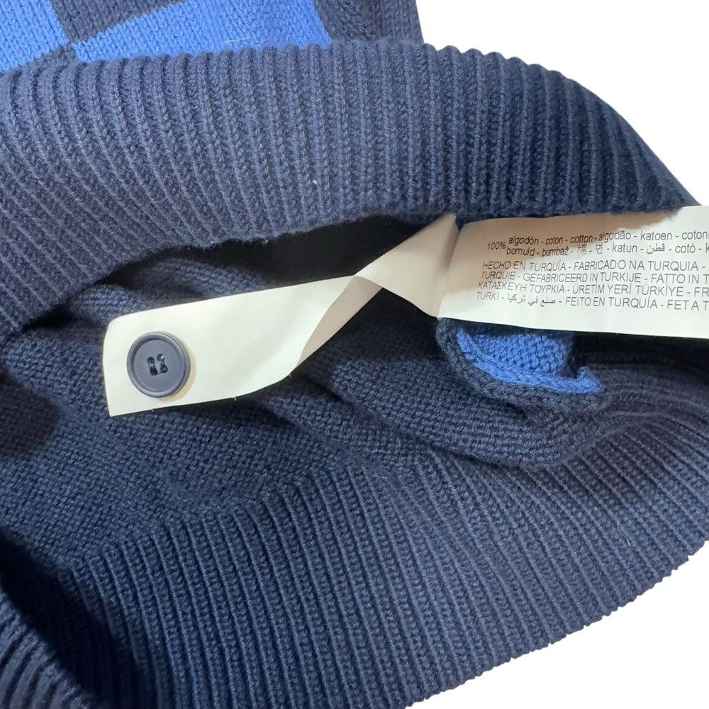 Zara NWT New Zara Check Knit Polo Cotton Blue Sweater Size M Size US M / EU 48-50 / 2 - 7 Thumbnail
