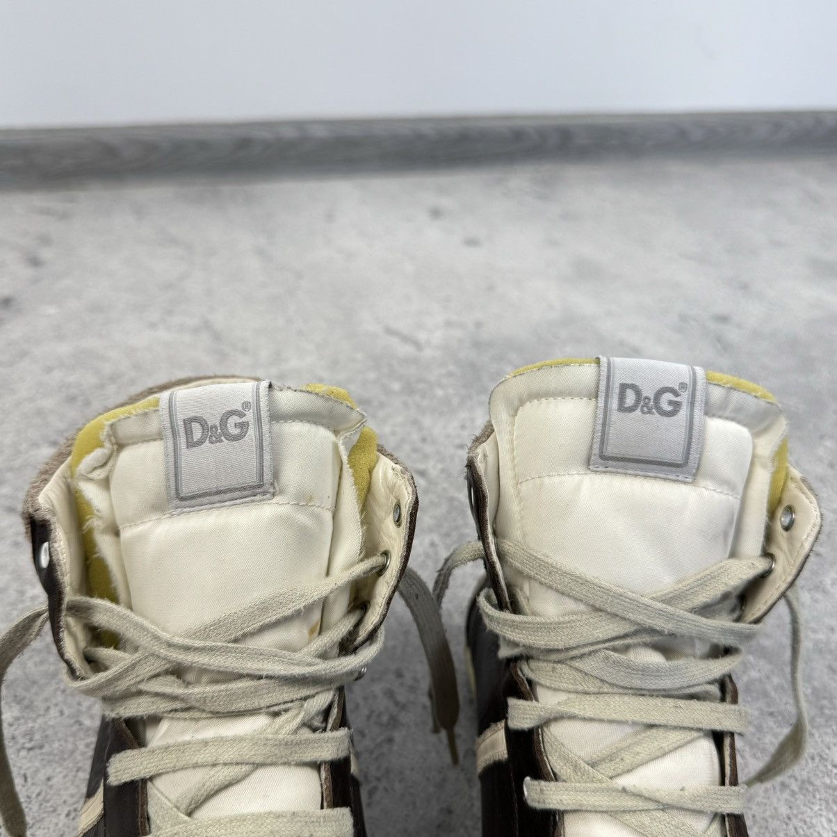Dolce & Gabbana Dolce & Gabbana Hi Top Leather Sneakers Rare D&G Logo Size US 10 / EU 43 - 7 Thumbnail