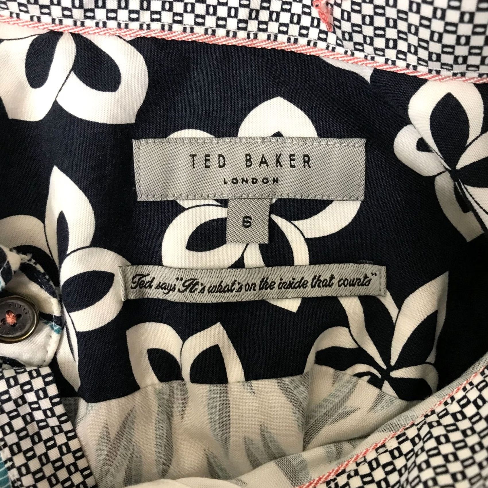 Ted Baker TED BAKER MEN'S 6 WHITE SHORT SLEEVE COLLARED BUTTON UP COTTON SHIRT Size US S / EU 44-46 / 1 - 7 Thumbnail