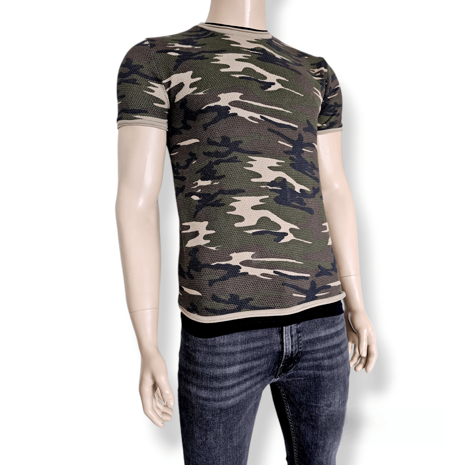 Zara Zara Man Camo Print Waffle Knit Muscle Shirt Size US L / EU 52-54 / 3 - 7 Thumbnail