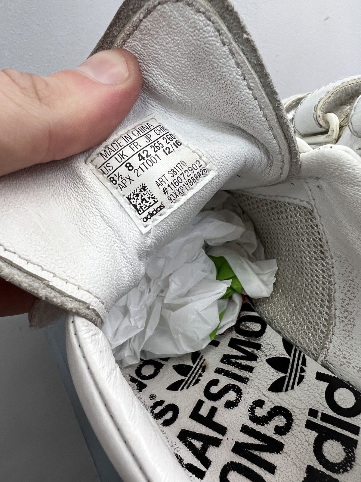 Adidas × Designer × Raf Simons Adidas Raf Simons Stan Smith white leather 2013 Size US 9 / EU 42 - 8 Thumbnail