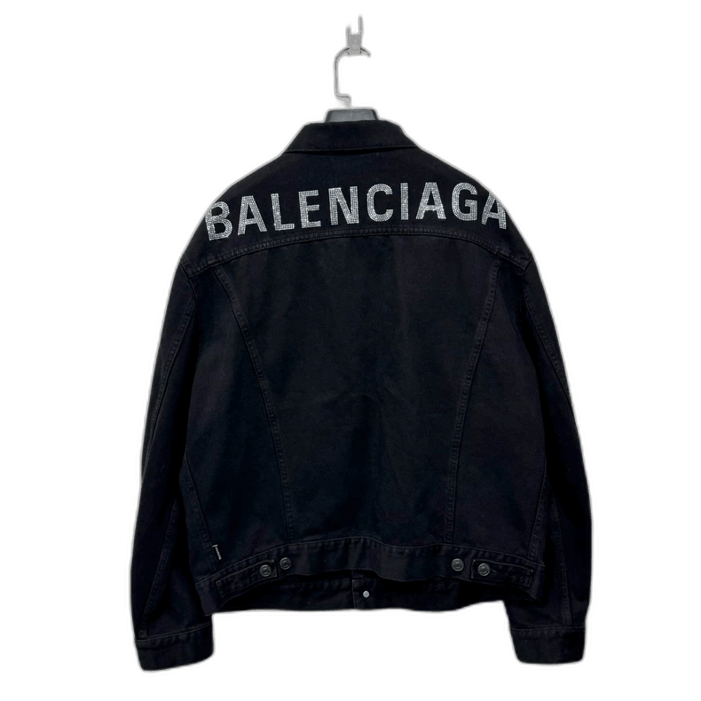 Balenciaga Balenciaga Black Denim Jacket with Logo-2505 Size US S / EU 44-46 / 1 - 1 Thumbnail