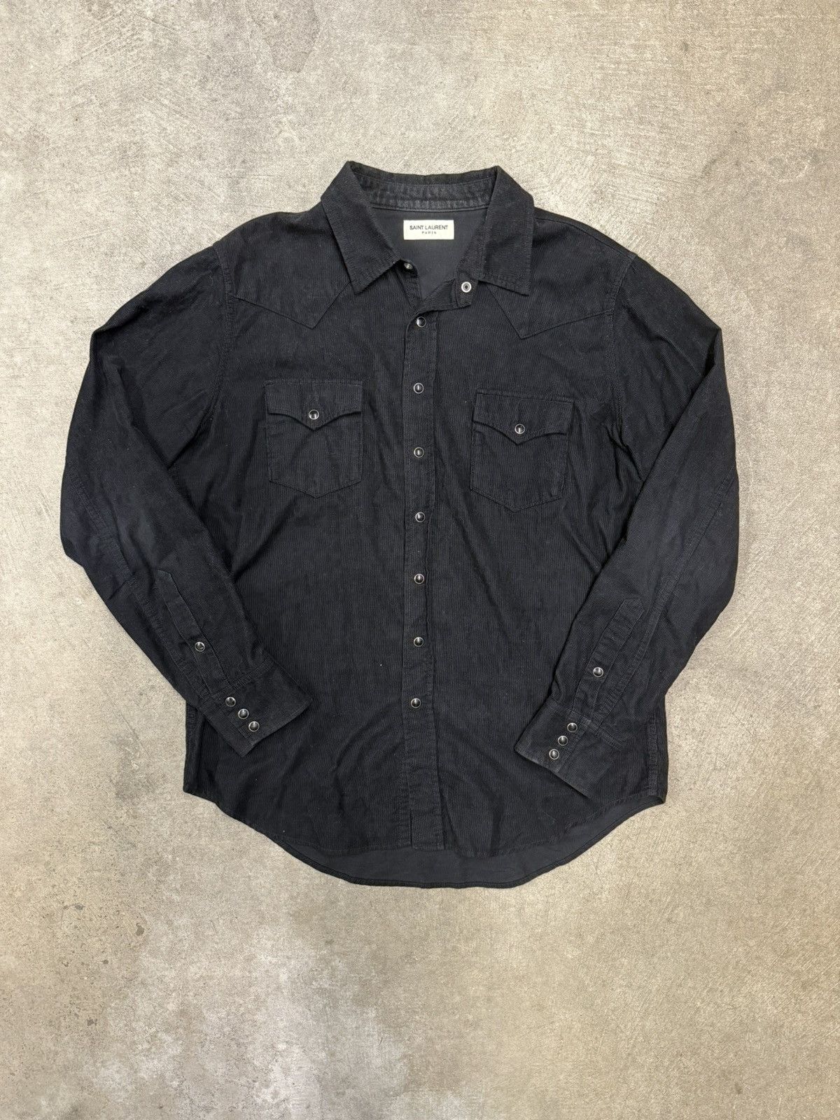 Saint Laurent Paris Saint Laurent Paris Snap Button Western Shirt Size US L / EU 52-54 / 3 - 1 Thumbnail