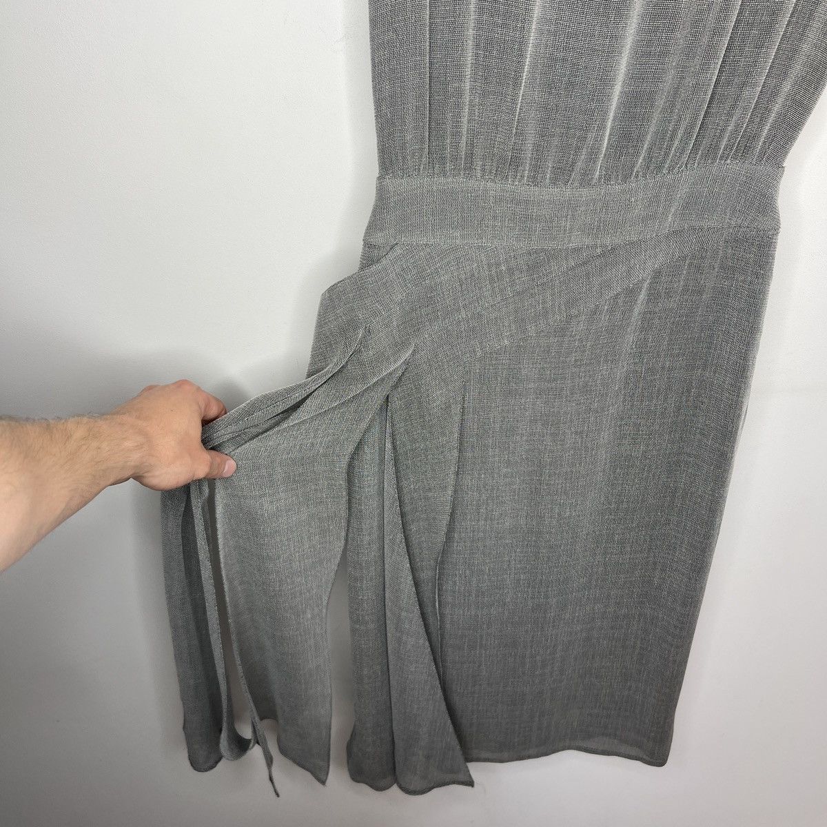 Chanel Chanel Archive Long Gray Dress 90s Unique Silk Size S / US 4 / IT 40 - 7 Thumbnail