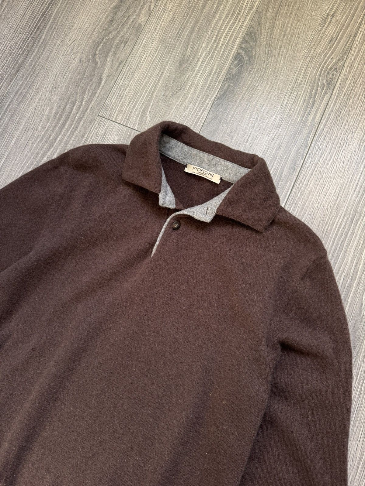 Other Fioroni Brown Cashmere Polo Sweater 48 RRP €775 Size US M / EU 48-50 / 2 - 1 Thumbnail