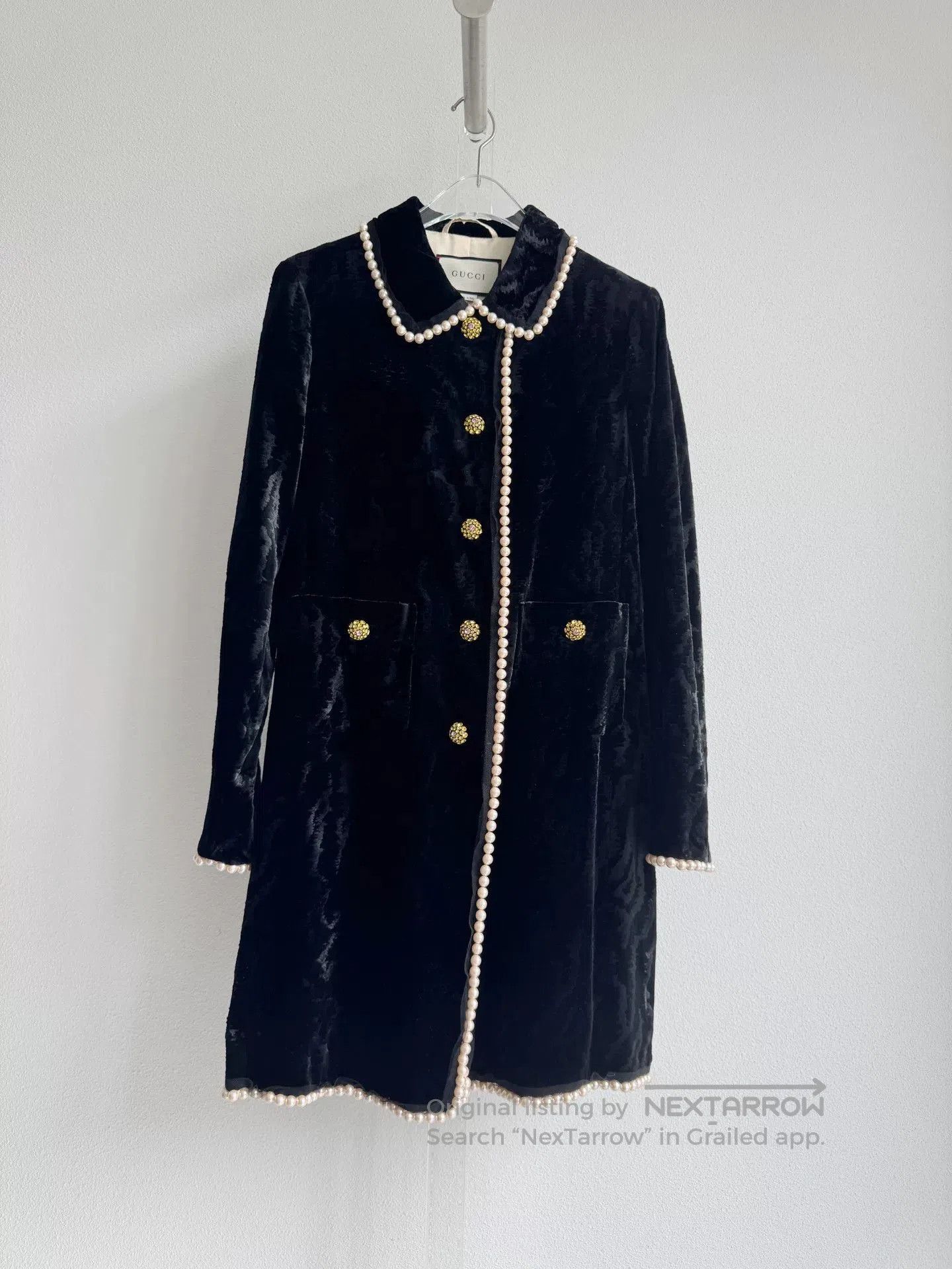 Gucci Gucci Pearl Velvet Heavy Coat. Size S / US 4 / IT 40 - 2 Thumbnail