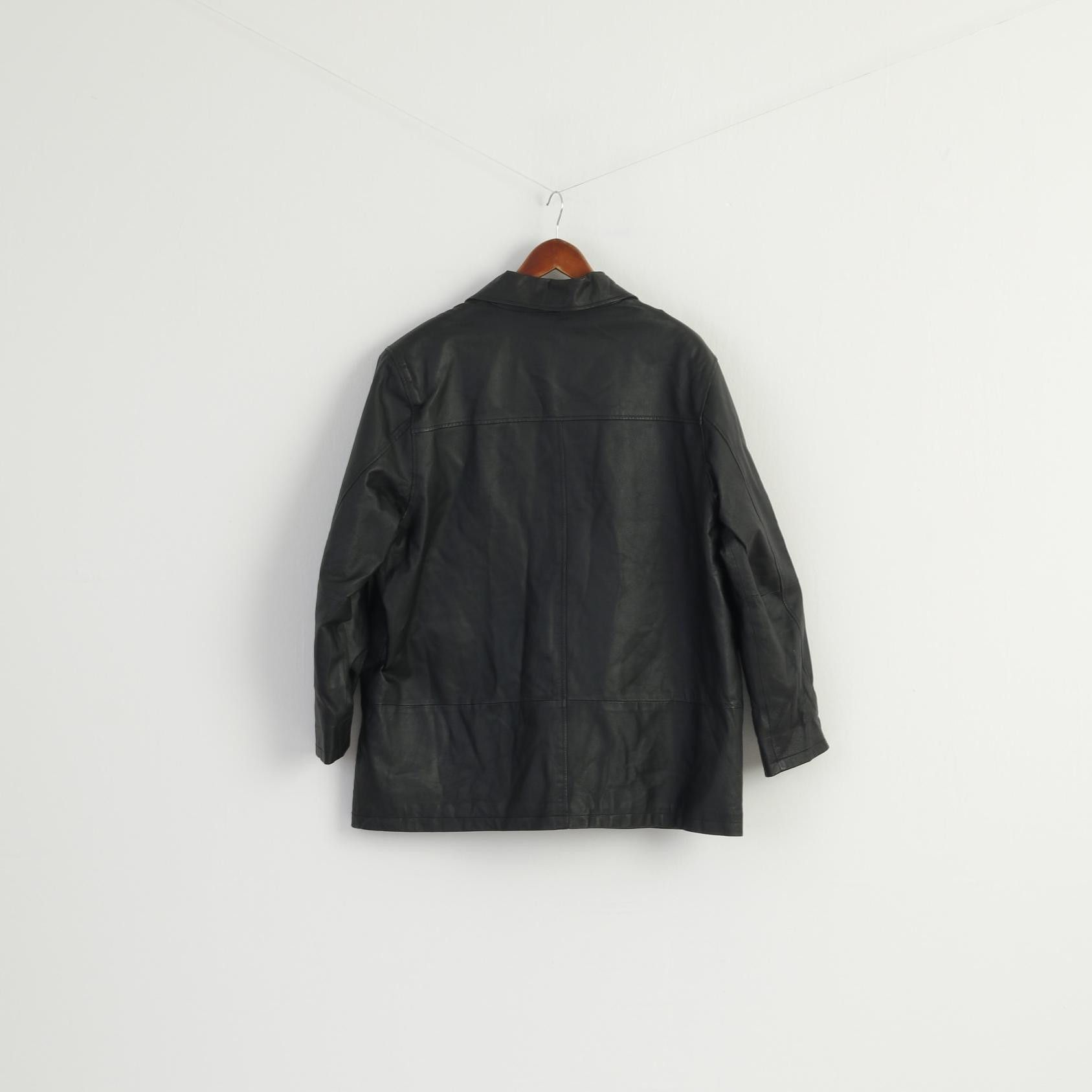 Vintage JOY Women 44 L Jacket Vintage Black Leather 8836 Size L / US 10 / IT 46 - 8 Thumbnail