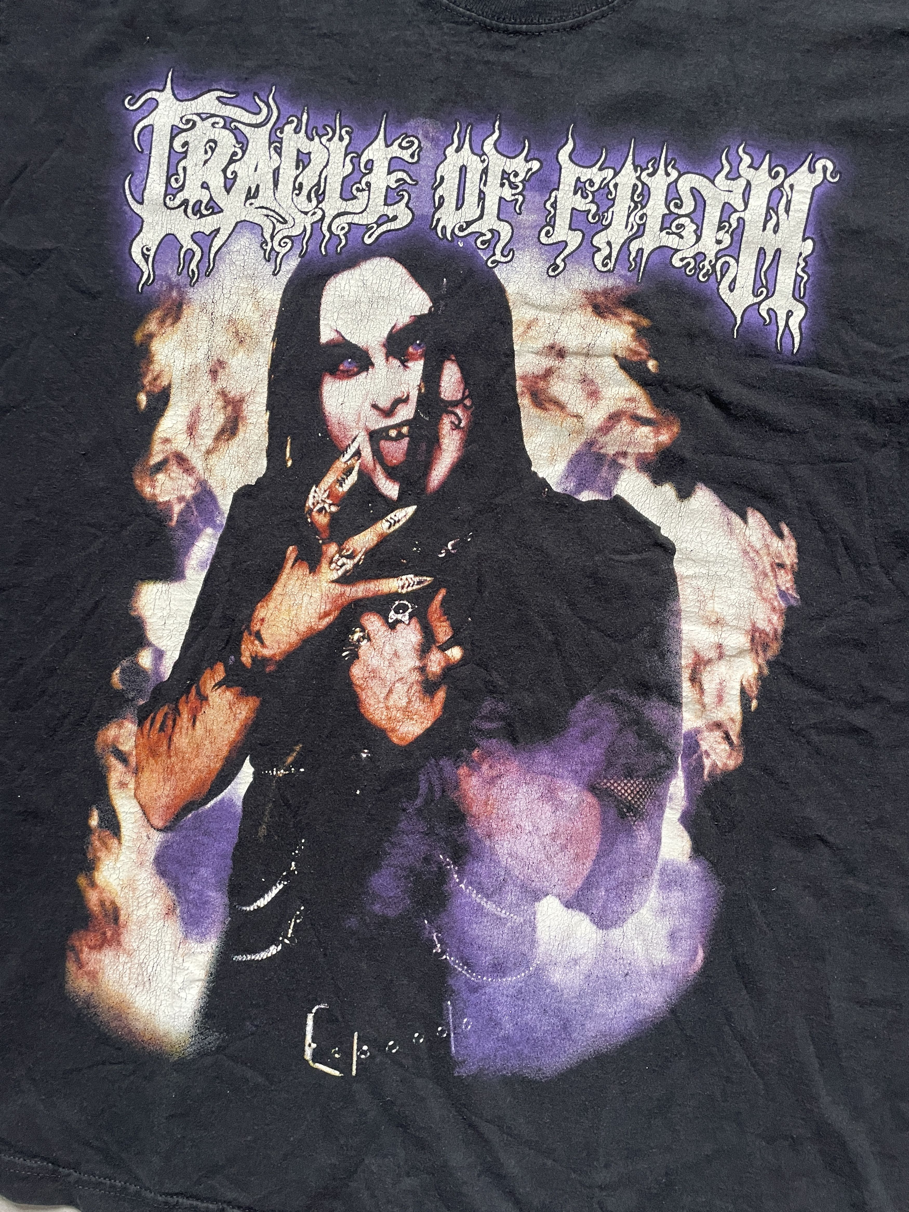Vintage VINTAGE 90S CRADLE OF FILTH BLACK WASHED TEES Size US XL / EU 56 / 4 - 2 Thumbnail