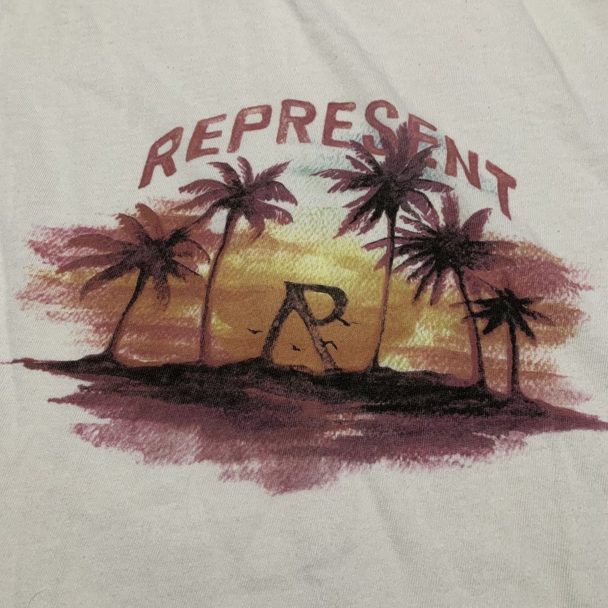 Represent Clo. Represent Small Sunset Graphic Flat White Tee Size US S / EU 44-46 / 1 - 3 Thumbnail