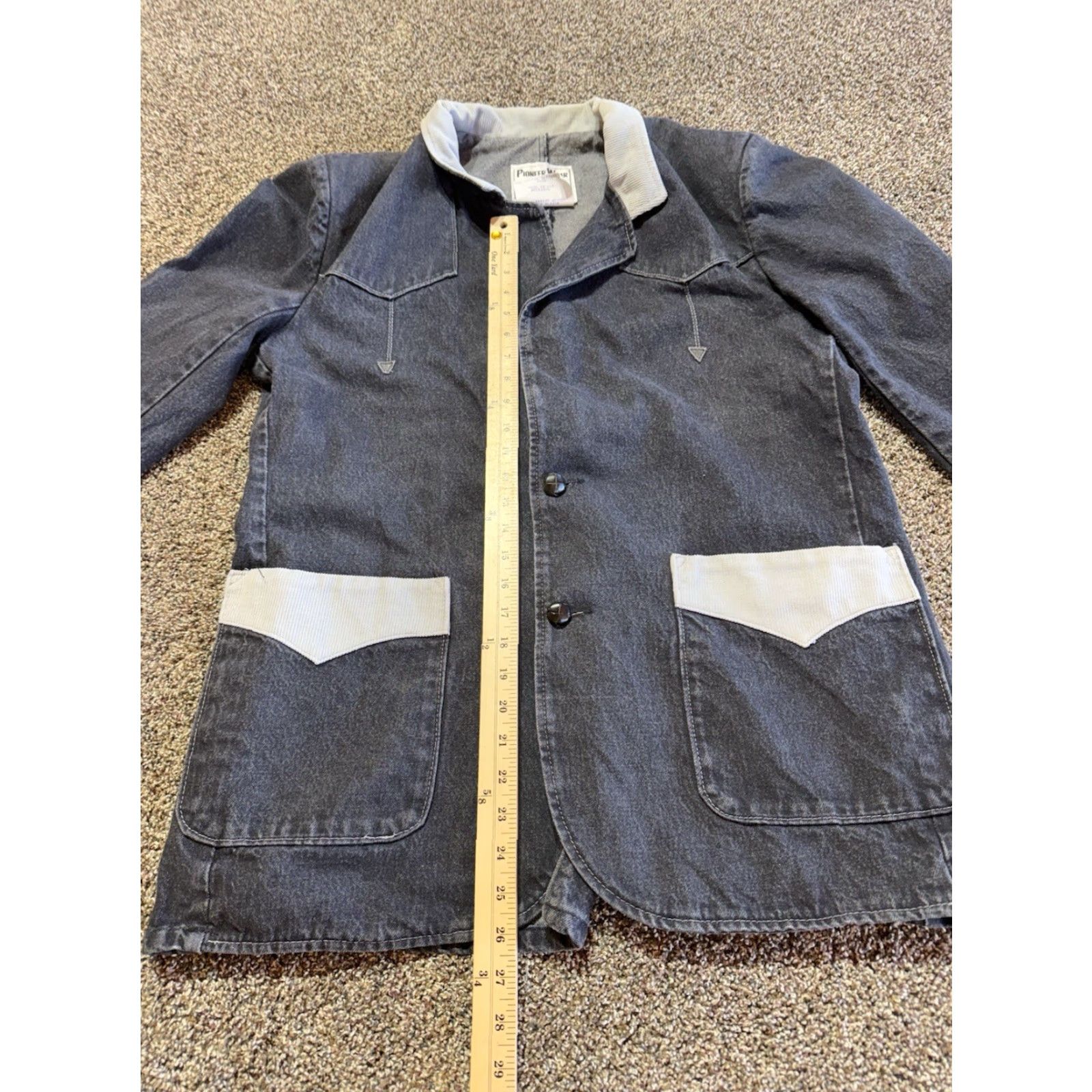 Vintage VINTAGE Pioneer Wear Jacket Blazer Mens 44 Long Tweed Gray Wool Polyester Western Cowboy Rockabilly Button Two-Button Jacket / Coat/ Blazer Size 44R - 7 Thumbnail