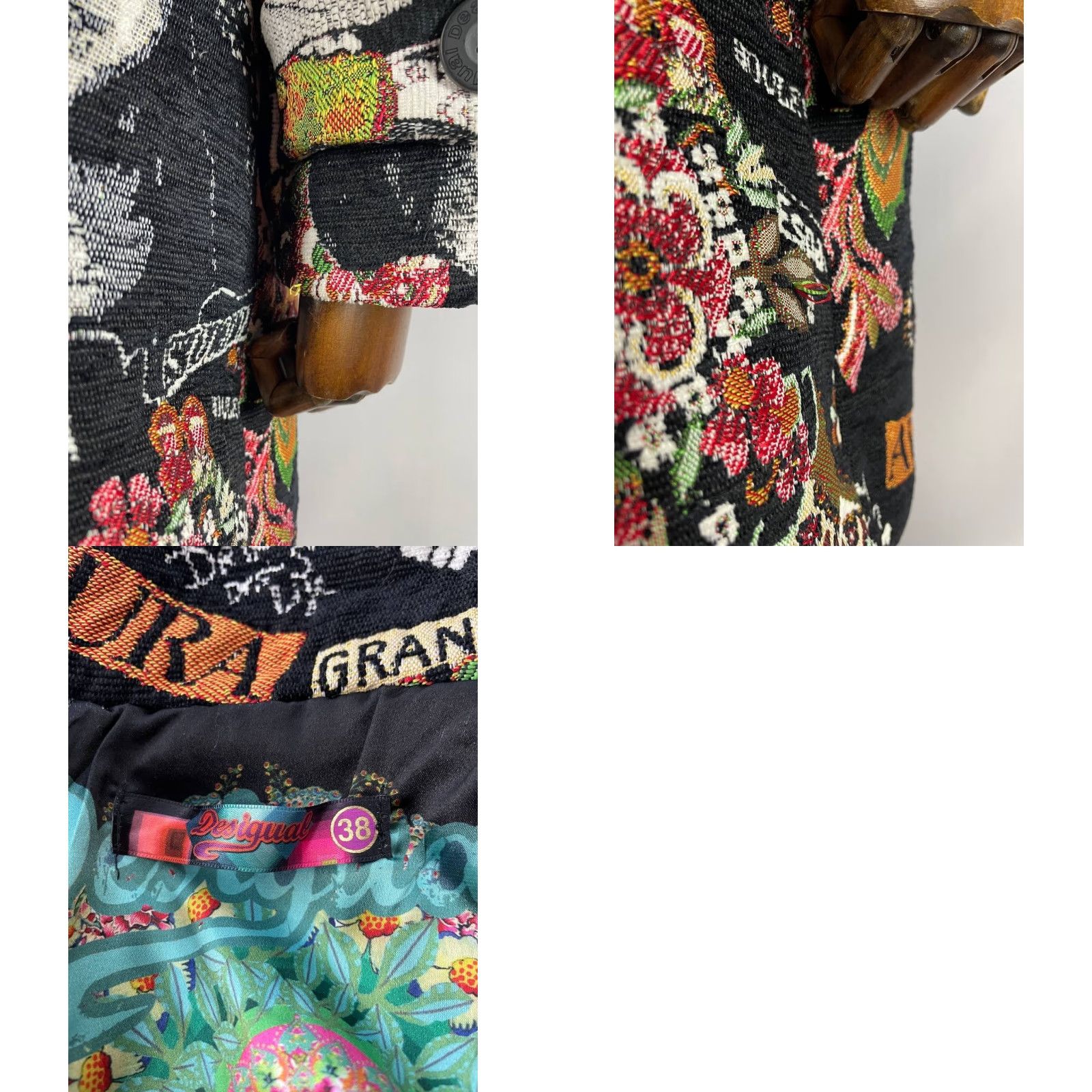 Desigual Desigual Coat Women Multicolor Polyester Long Sleeve Jacket S Regular Womens Fashion Coat Size S / US 4 / IT 40 - 9 Thumbnail