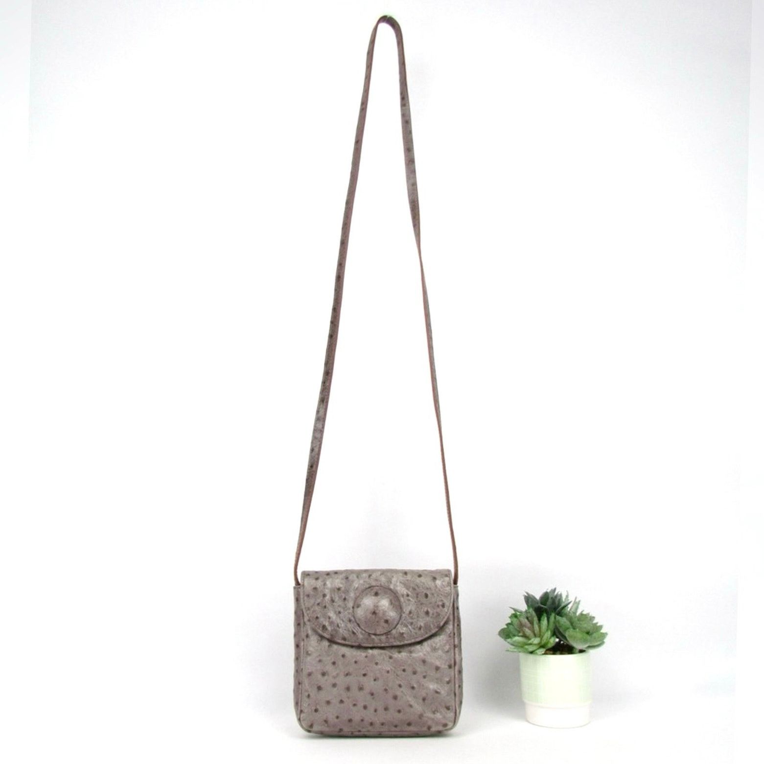 Hobo Hobo International Ostrich Grey Crossbody Mini Bag Size ONE SIZE - 3 Thumbnail