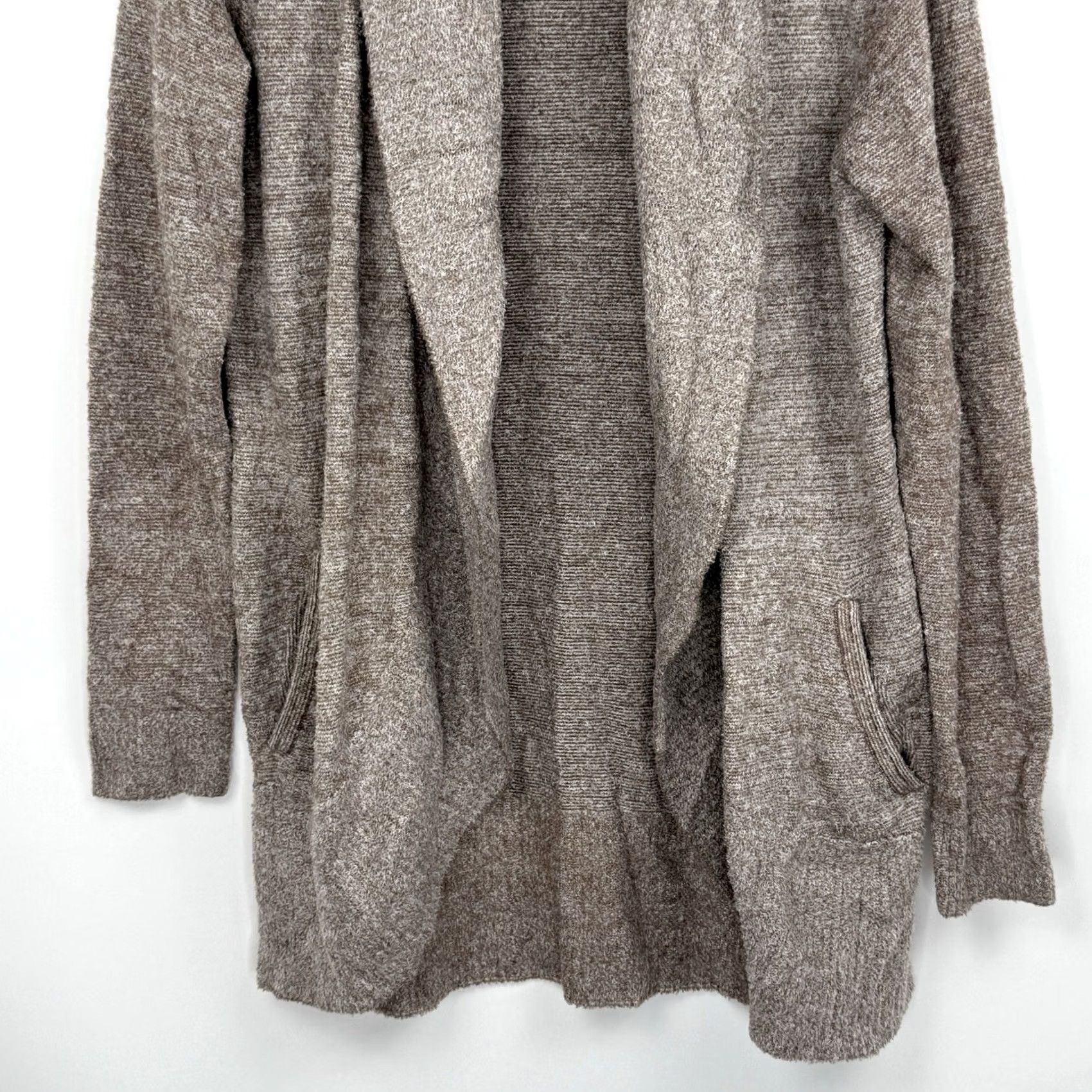Vintage Barefoot Dreams Cardigan Sweater Womens Medium Open Hooded Pockets Knit CozyBohemian Classic Outdoor All Seasons Size M / US 6-8 / IT 42-44 - 2 Thumbnail