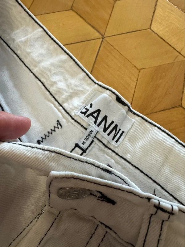 Ganni GANNI cargo baggy denim White Jeans 26 Size 26" / US 2 / IT 38 - 3 Thumbnail