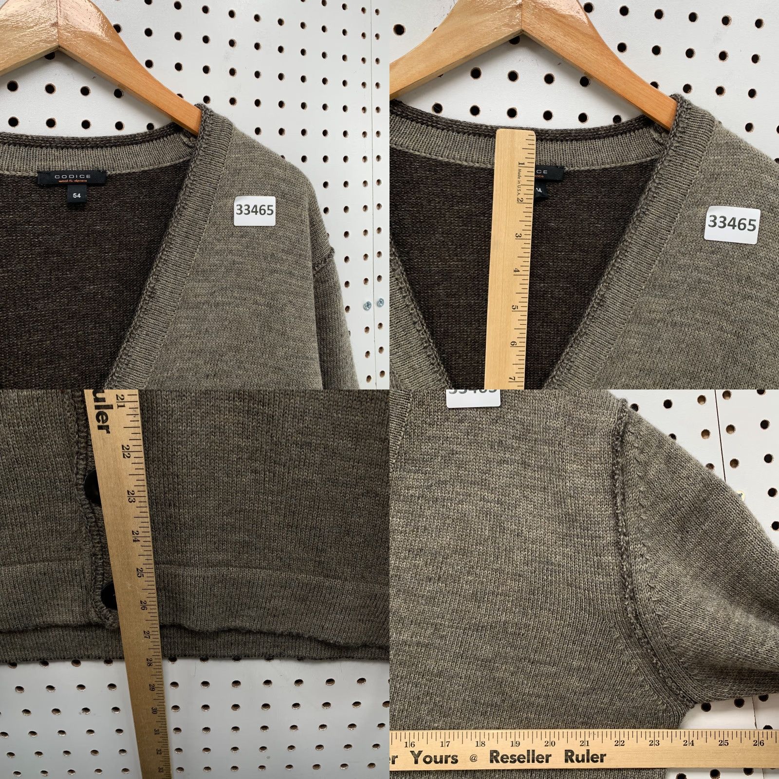 Vintage VINTAGE Codice Alpaca Wool Cardigan Sweater Mens Size L Brown Button Tight-Knit V-Neck Made in Italy Size US L / EU 52-54 / 3 - 8 Thumbnail