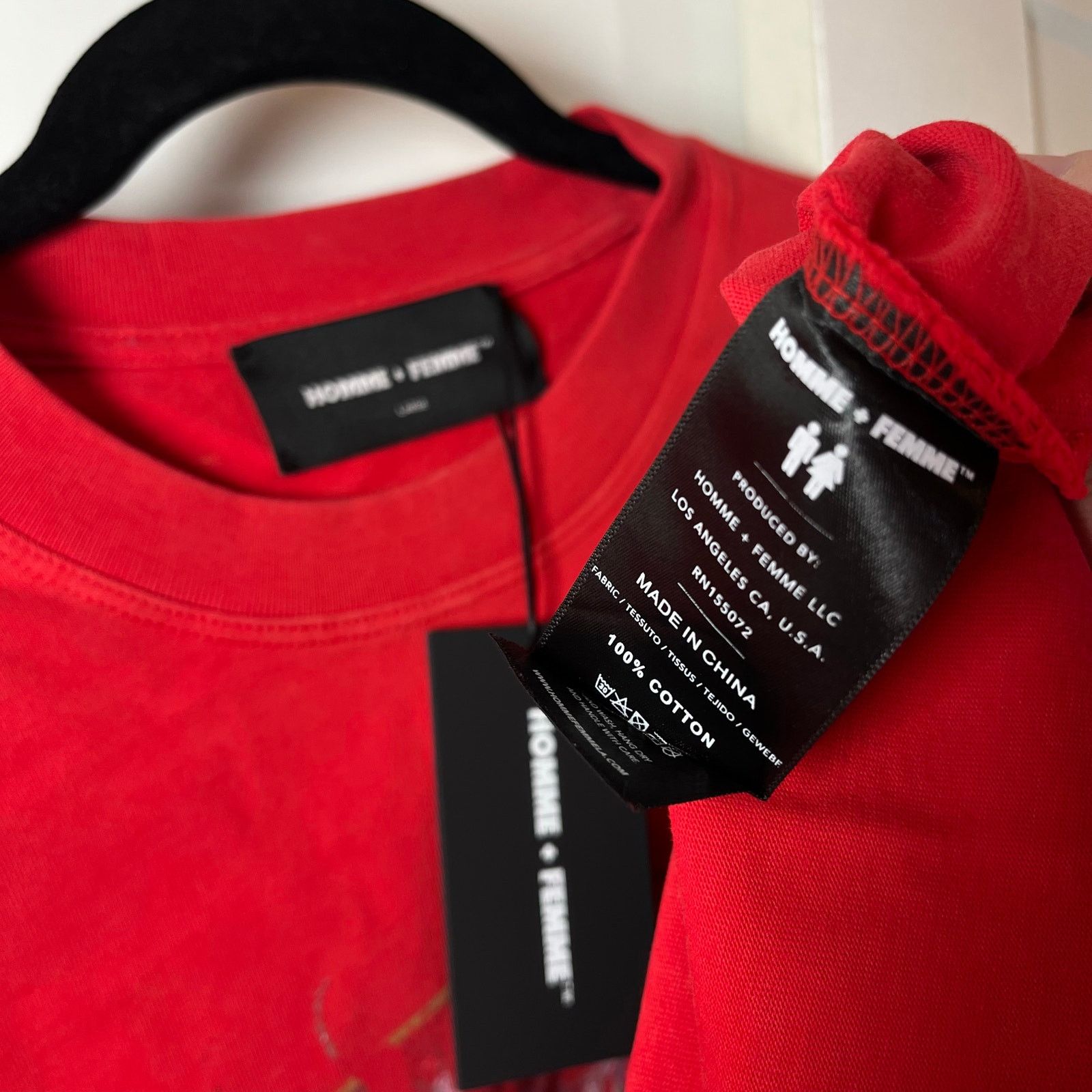Homme + Femme La •NWT• Homme + Femme LA • Space Ship Tee in Red • Men’s L Size US L / EU 52-54 / 3 - 8 Thumbnail