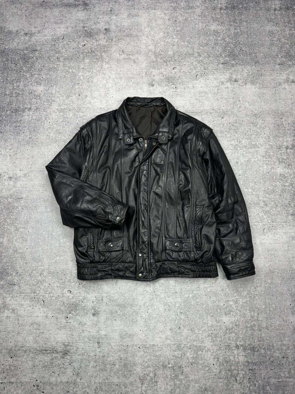 Genuine Leather Vintage Aviator Top Gun Genuine Leather Bomber Jacket - Vest Size US M / EU 48-50 / 2 - 1 Thumbnail