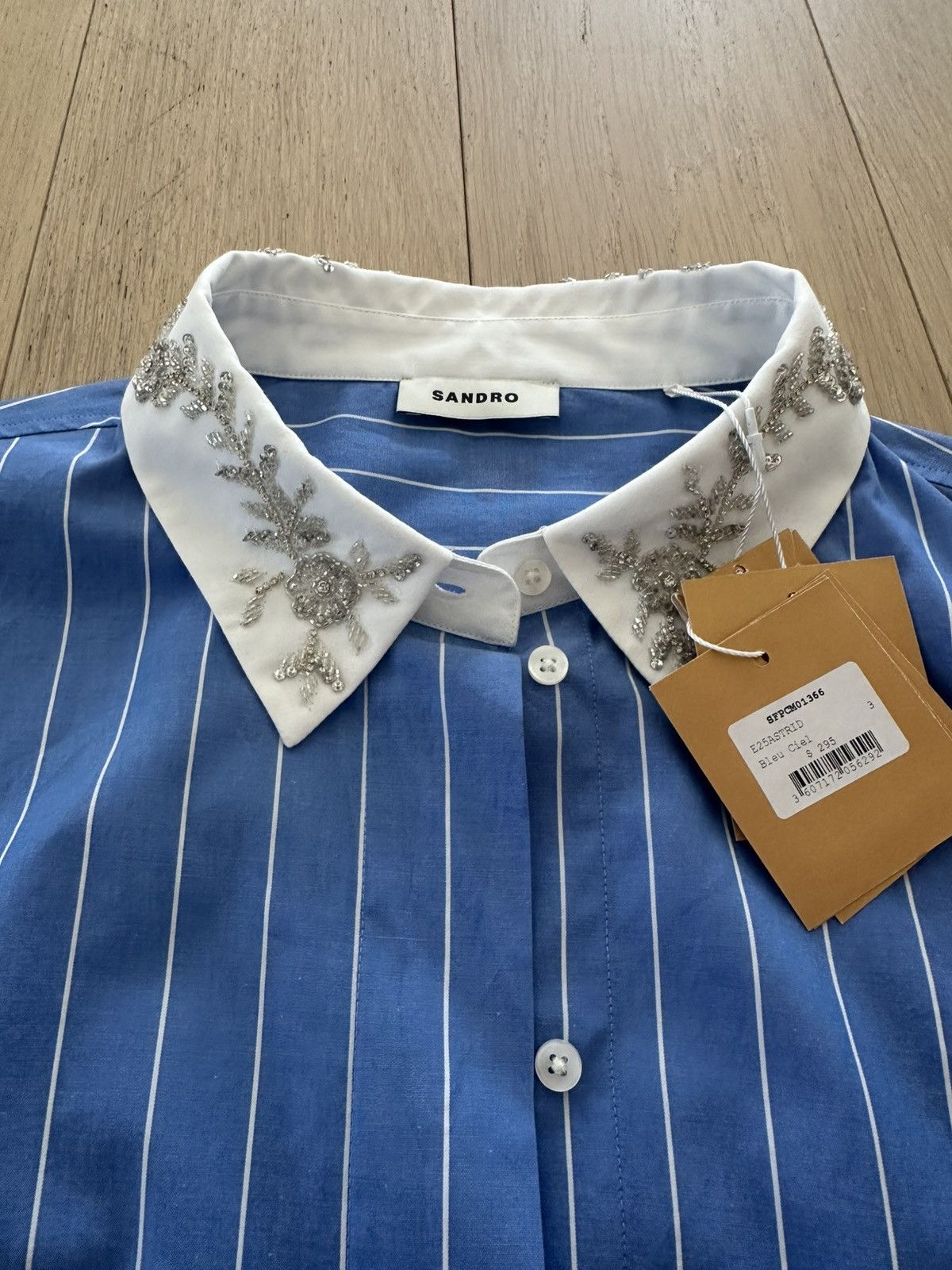 Sandro Sandro Women Crop Shirt Size S / US 4 / IT 40 - 7 Thumbnail