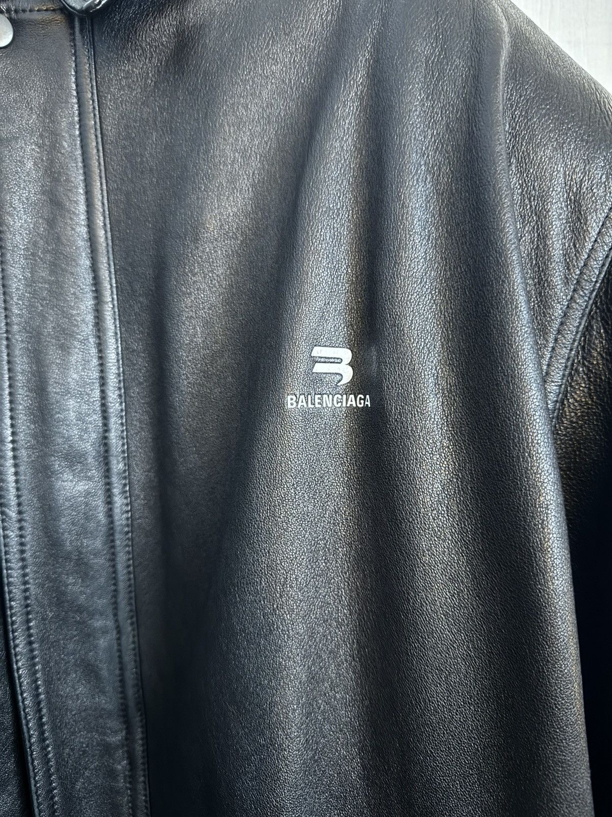 Balenciaga Balenciaga Sporty B Taxi Leather Blouson Jacket