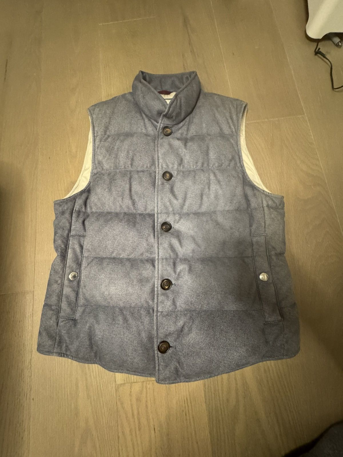 Brunello Cucinelli Suede puffer vest size medium Size US M / EU 48-50 / 2 - 1 Thumbnail